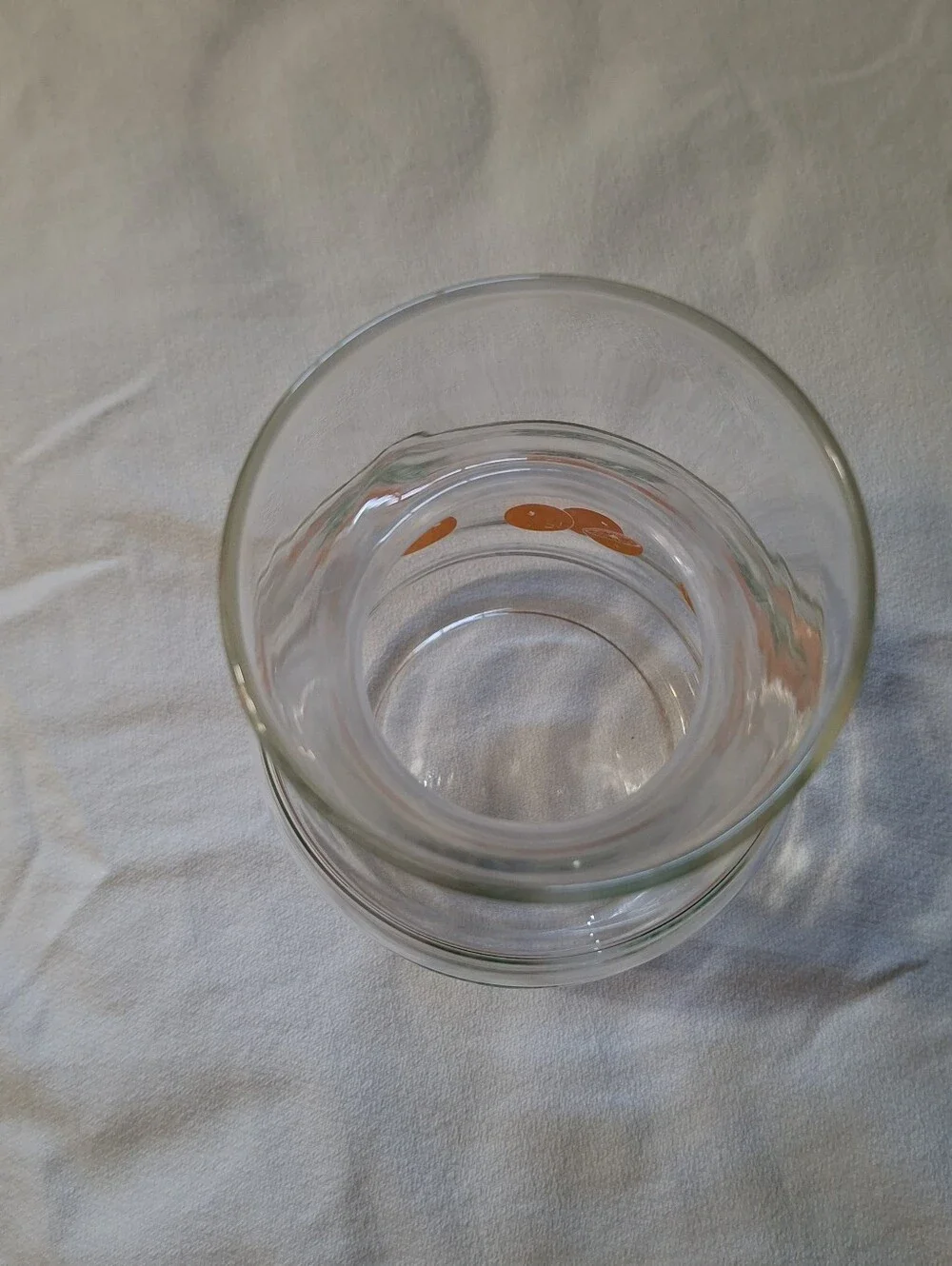Vintage Anchor Hocking Orange Juice Clear Glass Carafe Jar No Lid